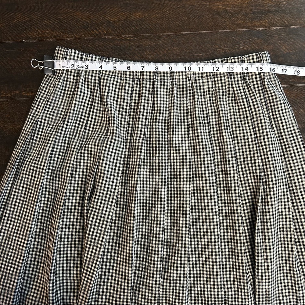 Vintage Susan Bristol Black and White Gingham A-Line Skirt - Picture 2 of 6